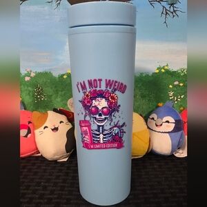 Limited Edition Blue Tumbler with Skeleton Design